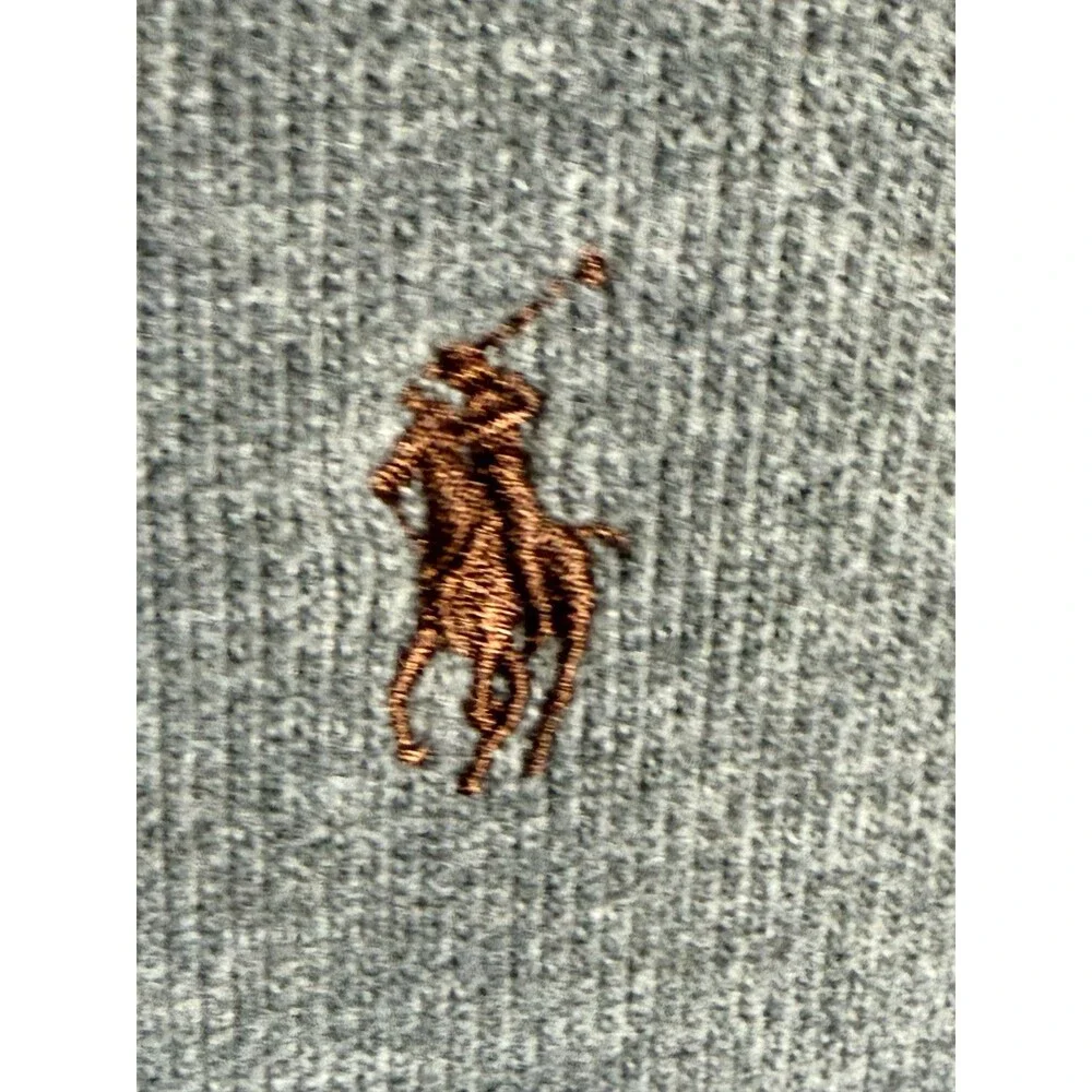 Polo Ralph Lauren 1/4 Zip Sweater Mens XXL Long Sleeve Pullover Gray Logo Pony**